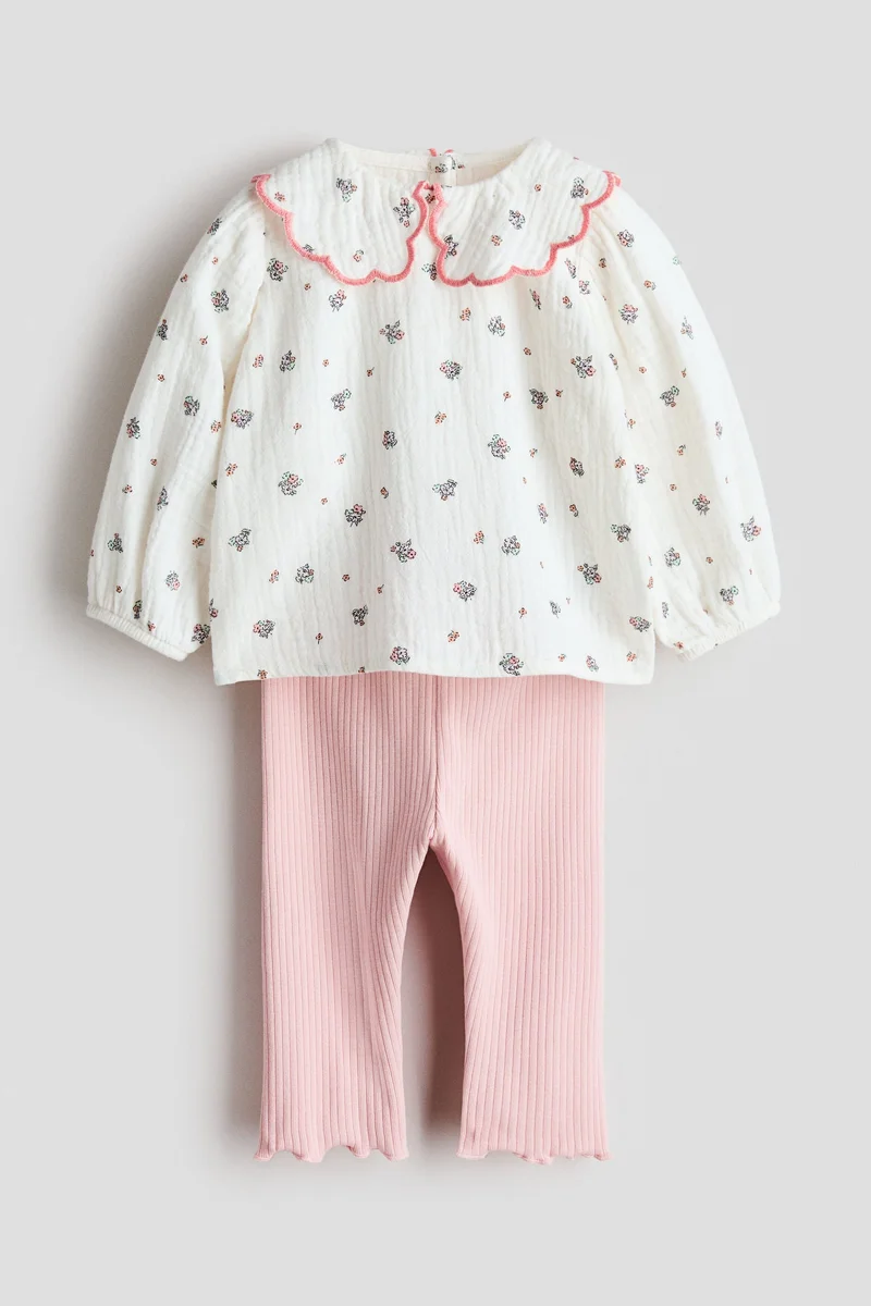 H&M 2-piece blouse and leggings set